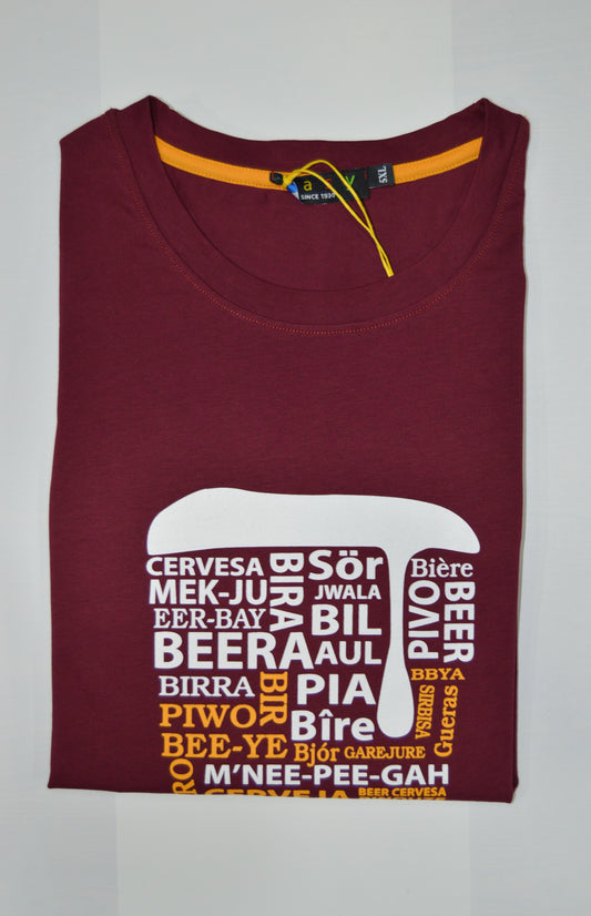 Camiseta Beer Granate