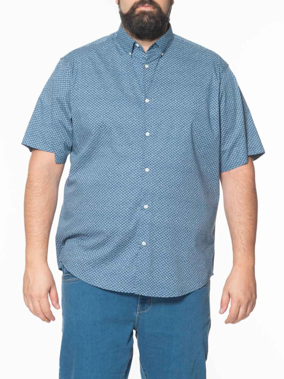 Camisa Estampada Azul